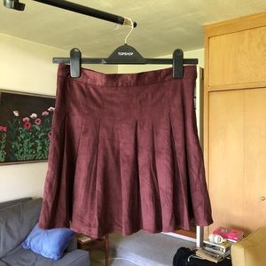 never worn forever 21 maroon suede tennis skirt